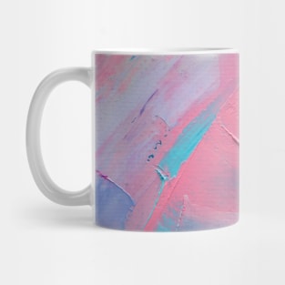 Oil painting in multicolored tones. Mug